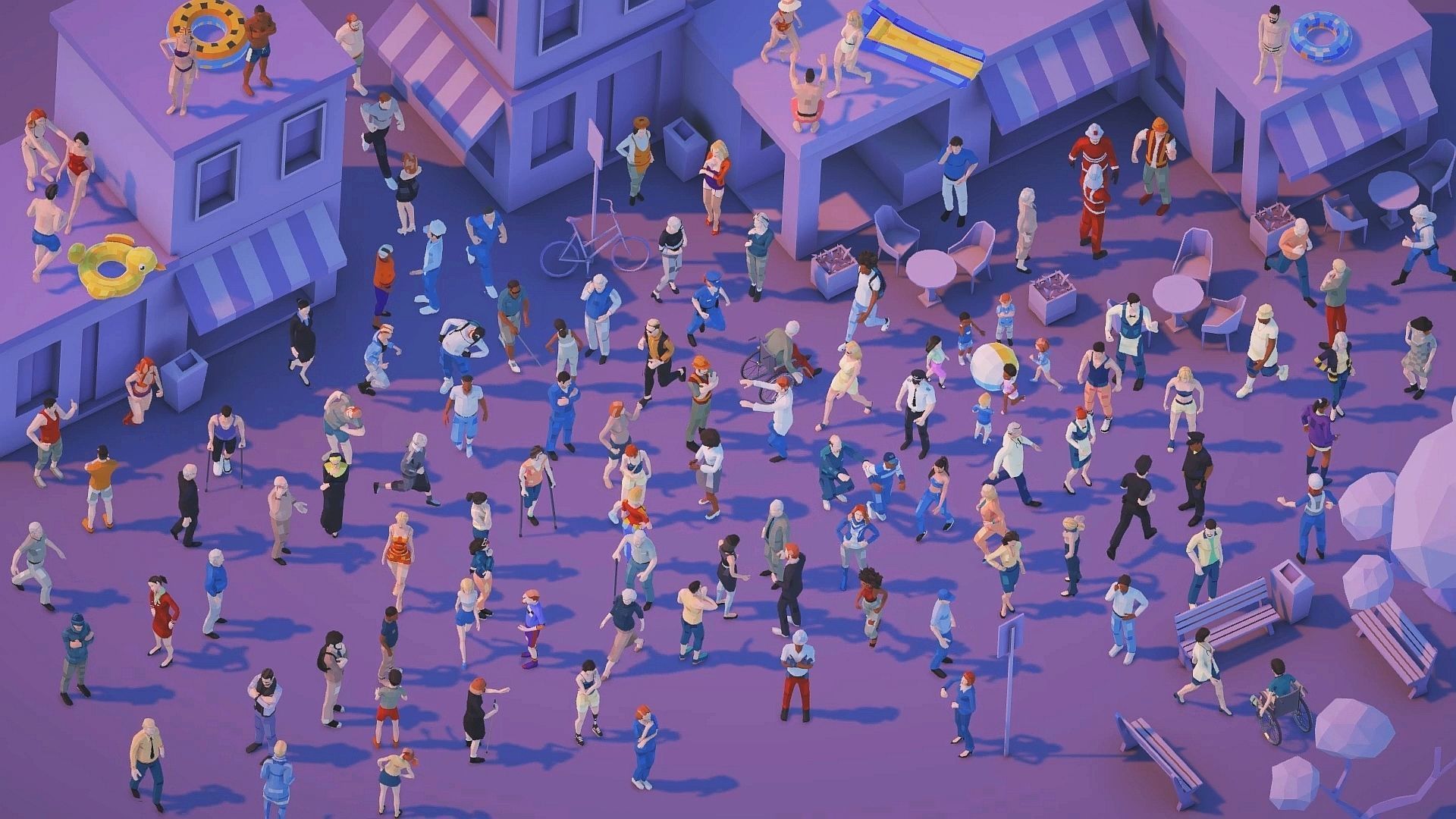City People Mega-Pack Low-Poly Style Rigged Characters Low-poly 3D model_5