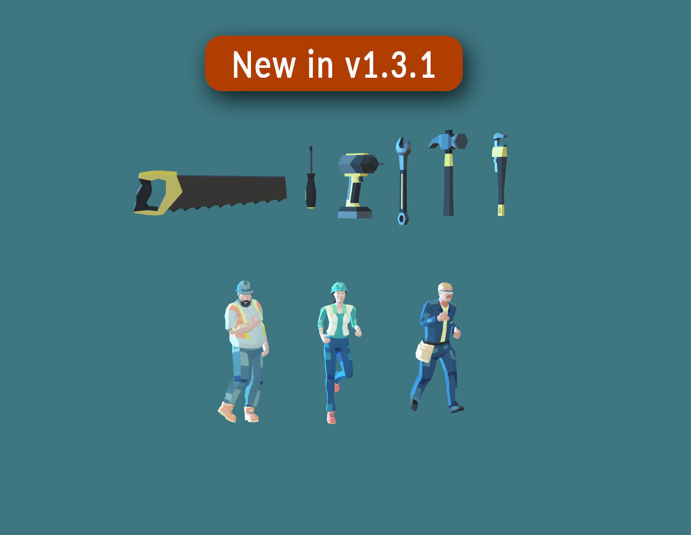 City People Mega-Pack Low-Poly Style Rigged Characters Low-poly 3D model_20