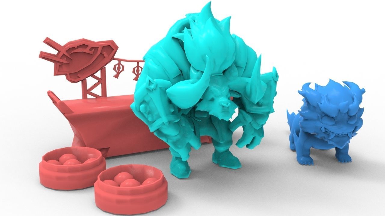 Alistar Lunar Beast - League of Legends 3D print model_13