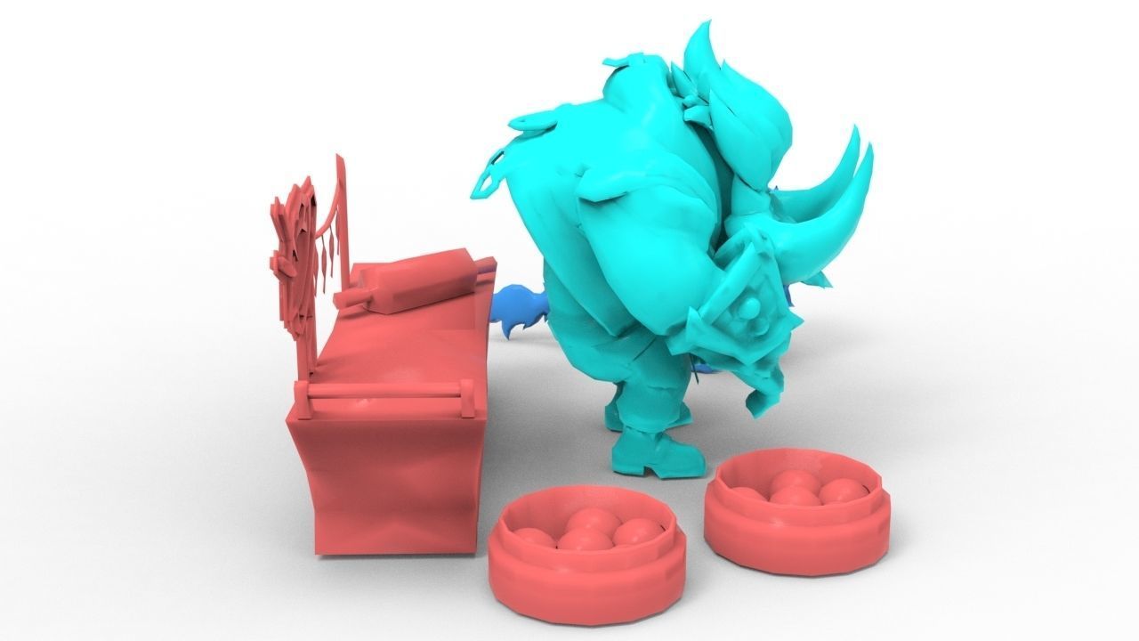 Alistar Lunar Beast - League of Legends 3D print model_11