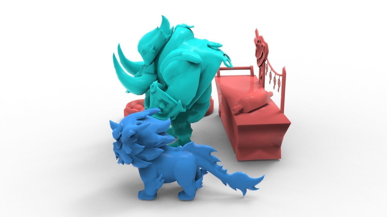 Alistar Lunar Beast - League of Legends 3D print model_9