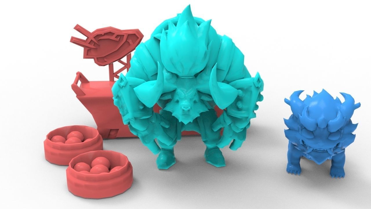 Alistar Lunar Beast - League of Legends 3D print model_8