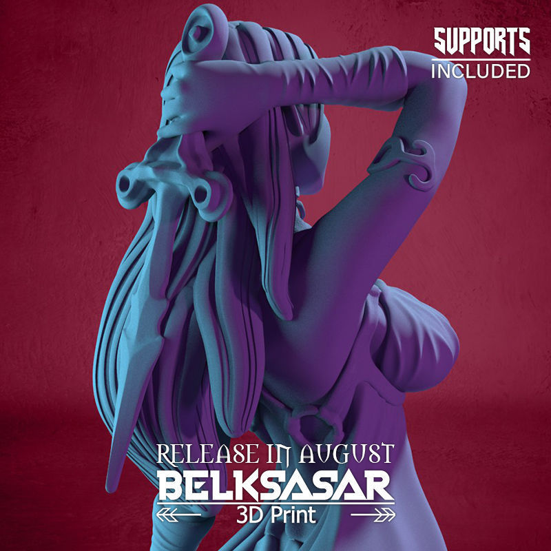 Servant Vampire Girl 3D print model_13