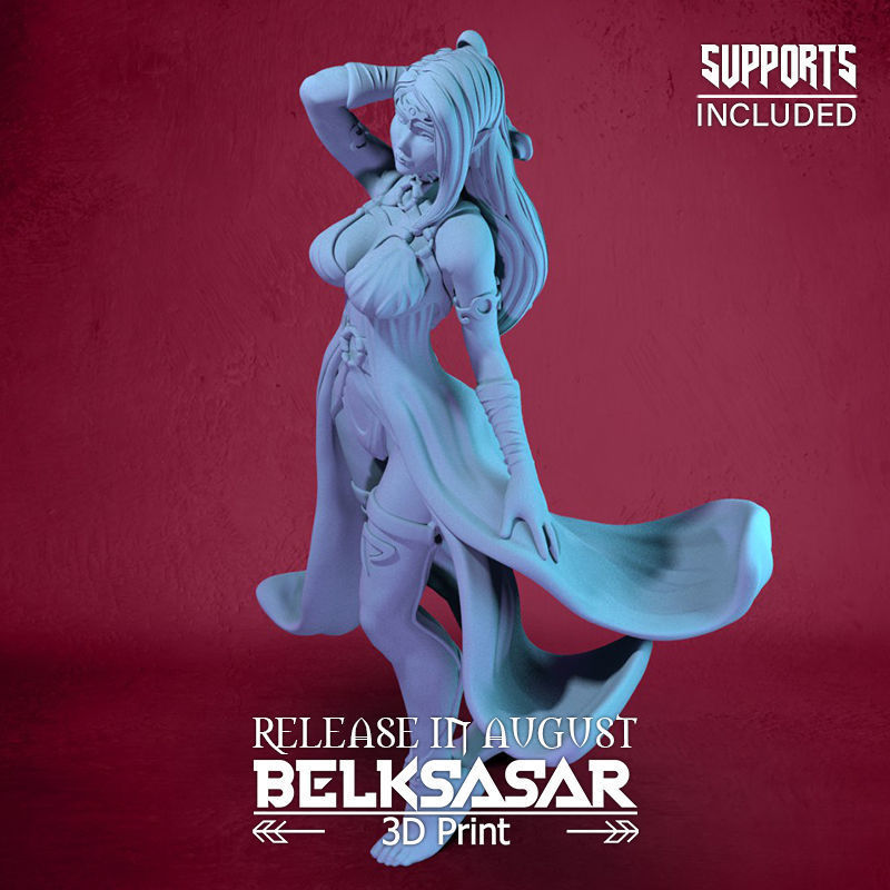 Servant Vampire Girl Normal and Nude 3D print model_32
