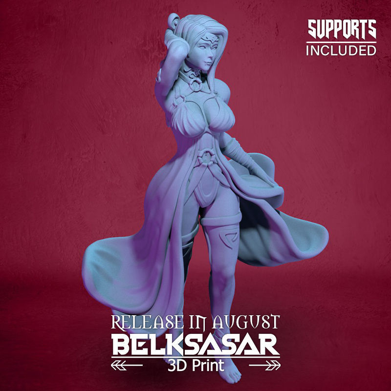Servant Vampire Girl Normal and Nude 3D print model_30
