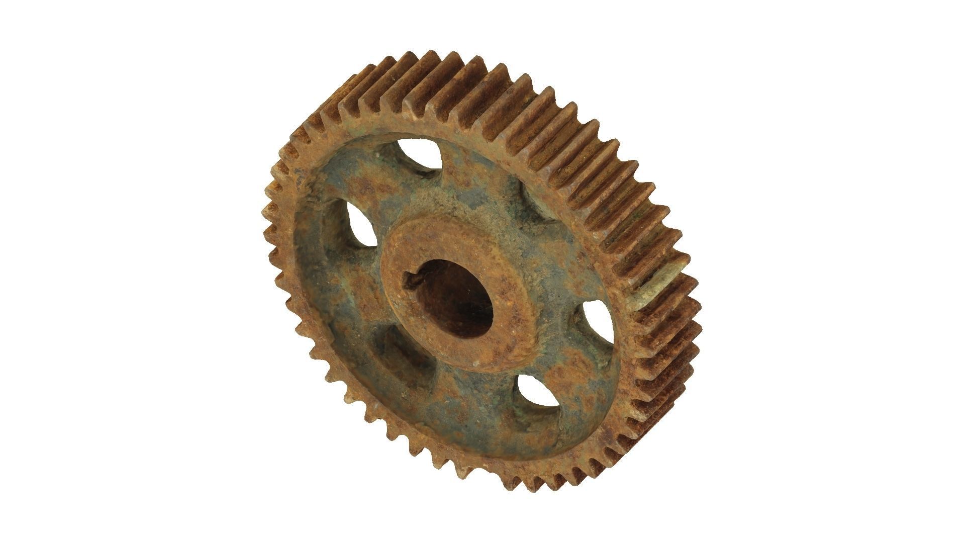 Old Rusty Gear Raw Scanned 3D model_4
