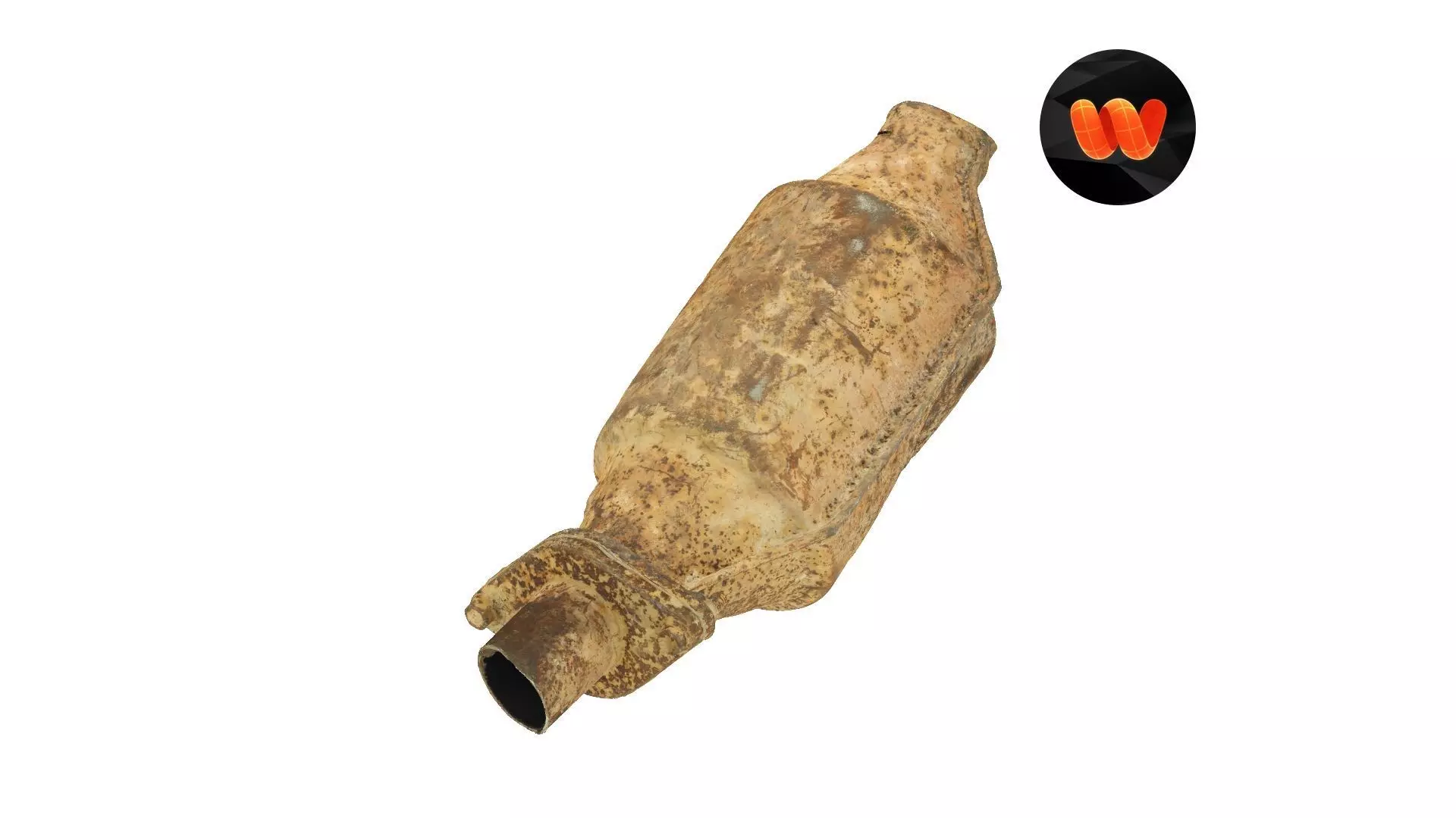 Rusty Car Exhaust Raw Scanned 3D model_0