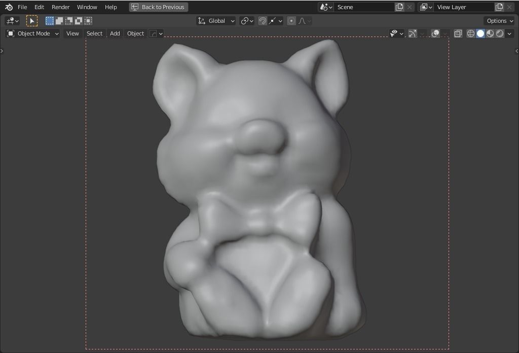  Plaster Bear 01 Low-poly 3D model_7