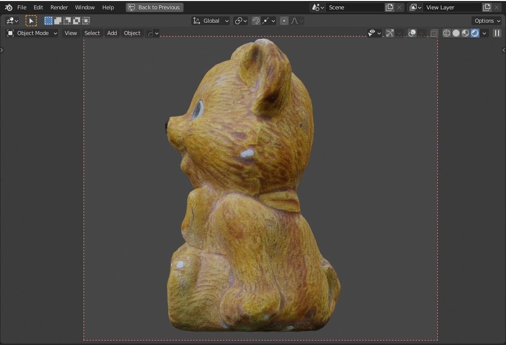 Plaster Bear 01 Low-poly 3D model_5