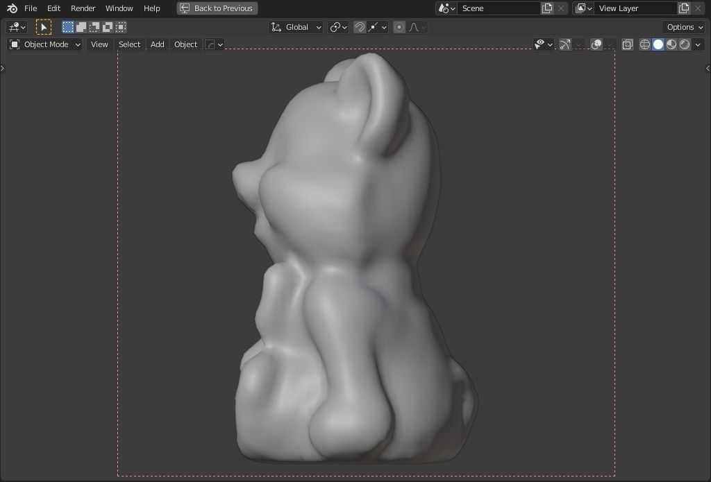  Plaster Bear 01 Low-poly 3D model_9