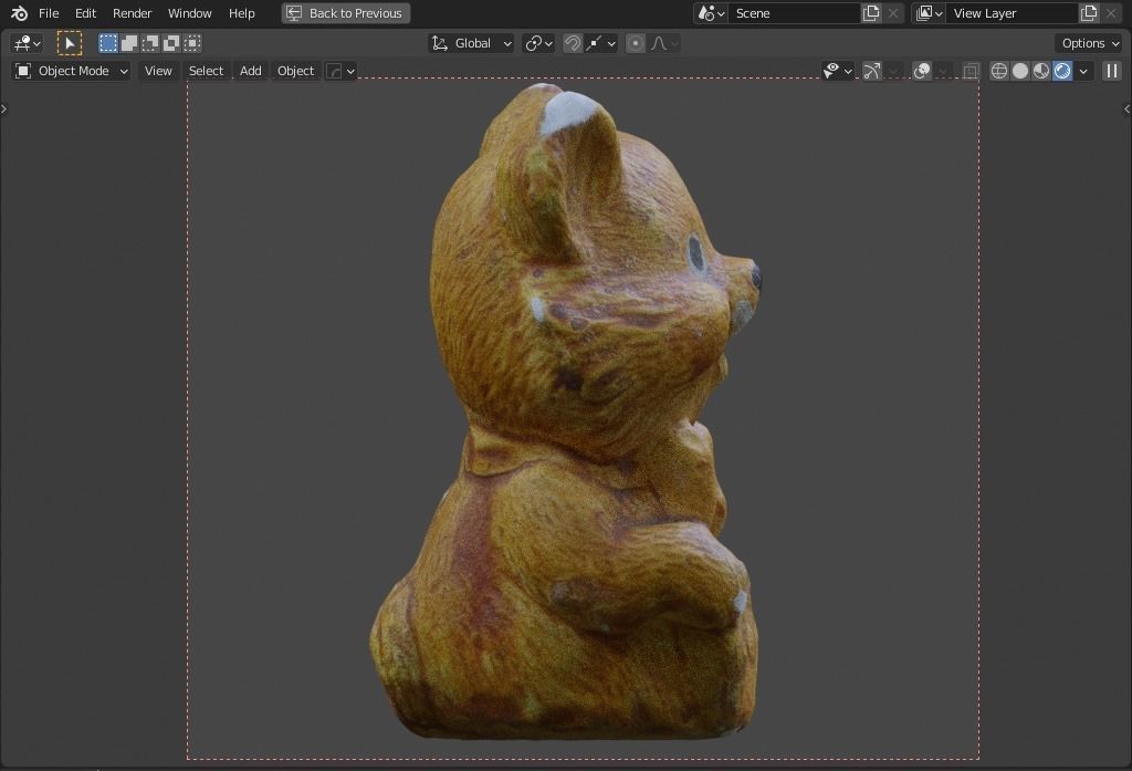  Plaster Bear 01 Low-poly 3D model_4