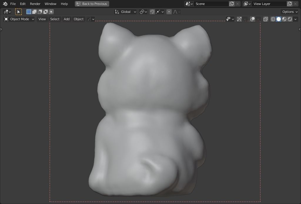  Plaster Bear 01 Low-poly 3D model_6