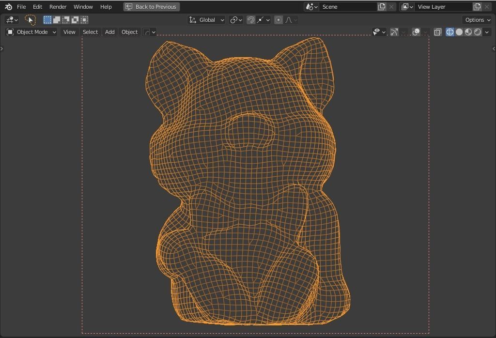  Plaster Bear 01 Low-poly 3D model_11