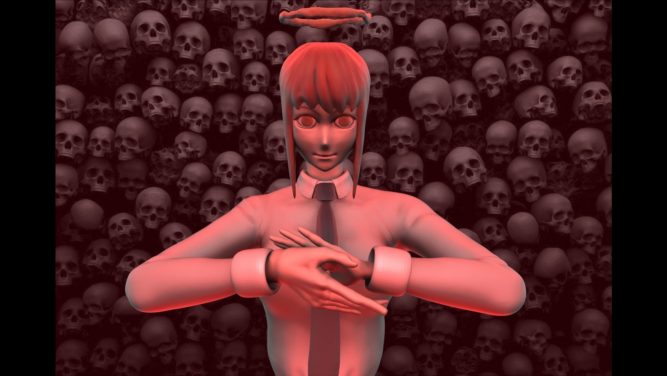 Makima from Chainsawman 3D Model - stl 3D print model_1