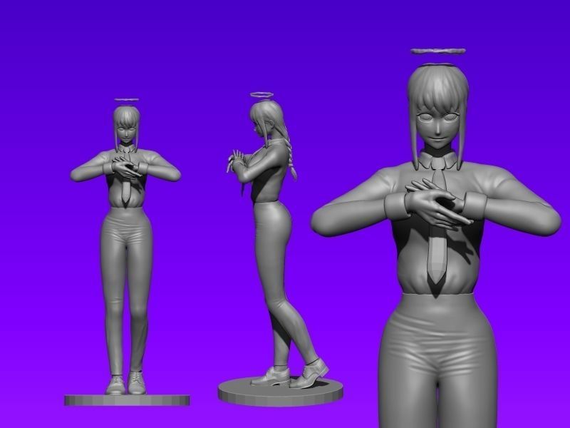Makima from Chainsawman 3D Model - stl 3D print model_4