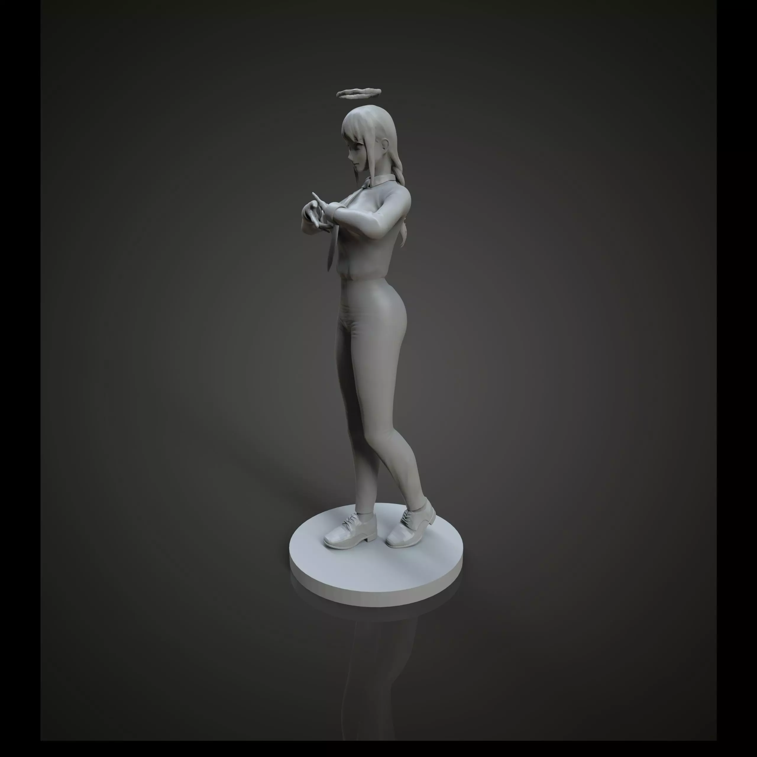 Makima from Chainsawman 3D Model - stl 3D print model_0