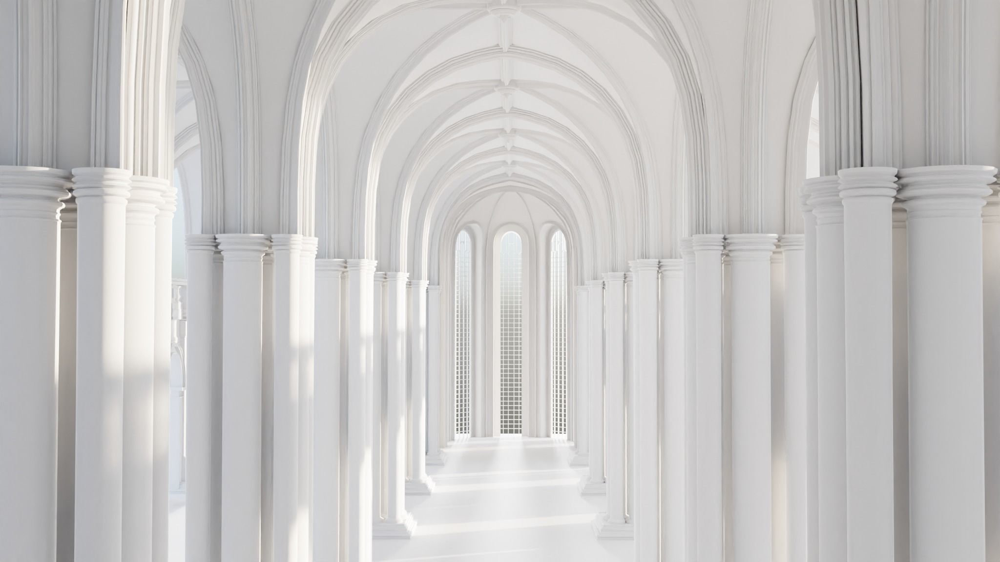 medieval palace 3D model_1