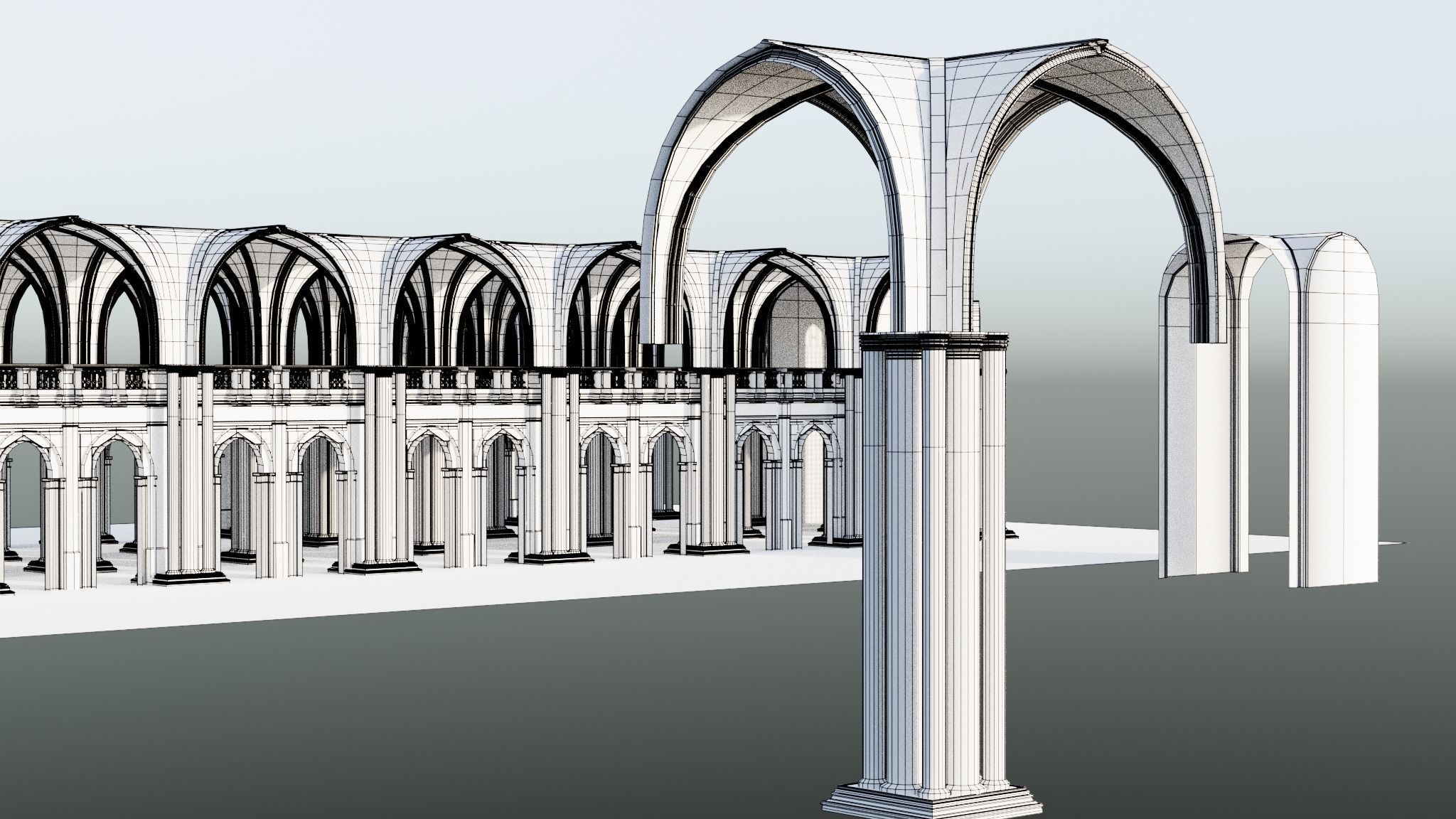 medieval palace 3D model_8