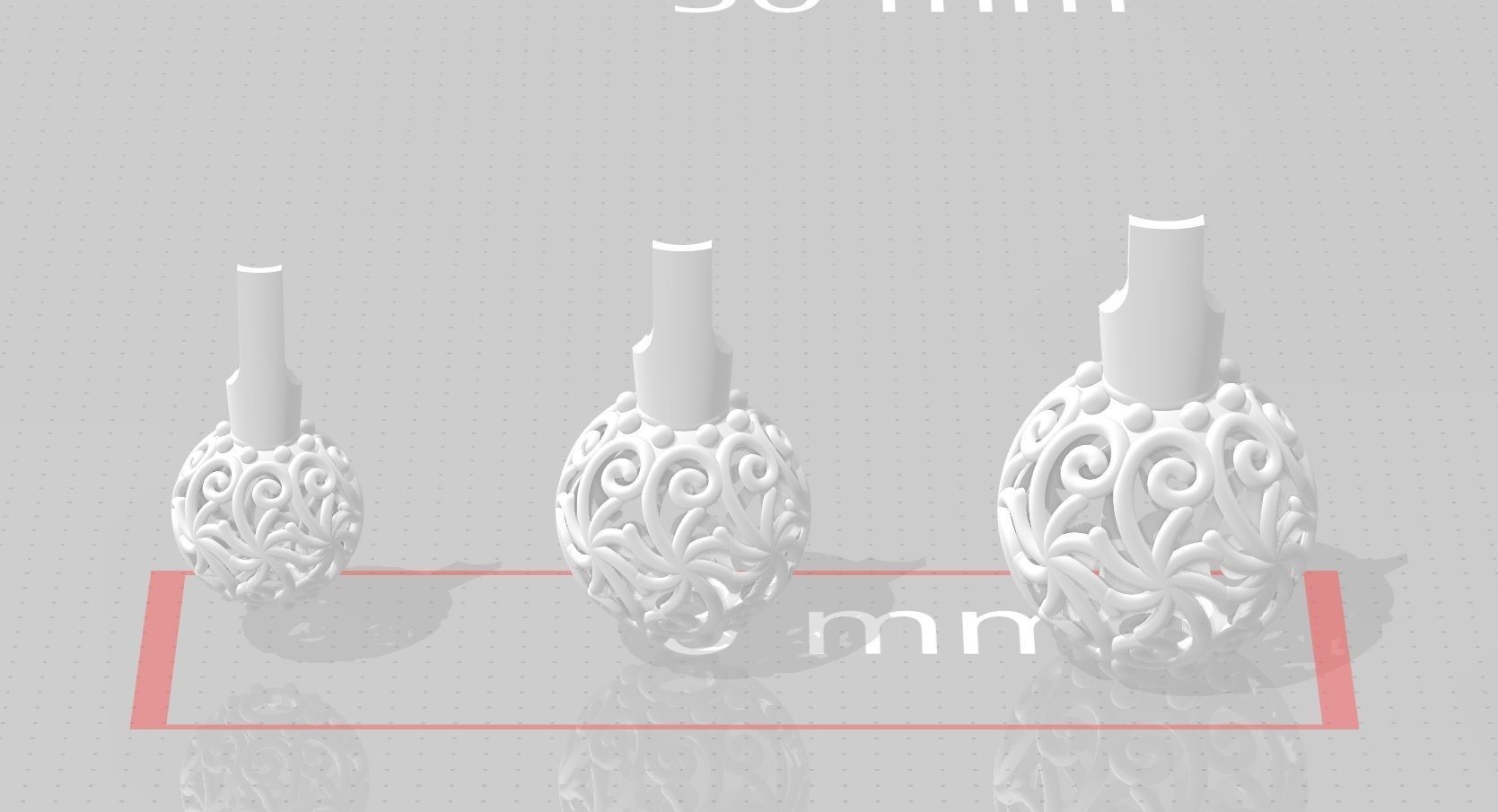 3 size stl beeds 3D print model_1