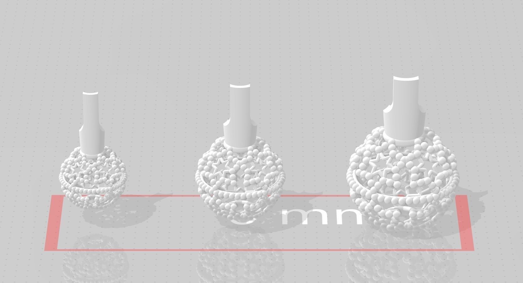 3 size stl beeds 3D print model_1