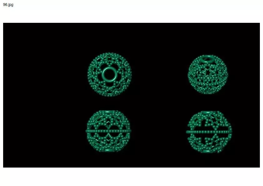 3 size stl beeds 3D print model_0