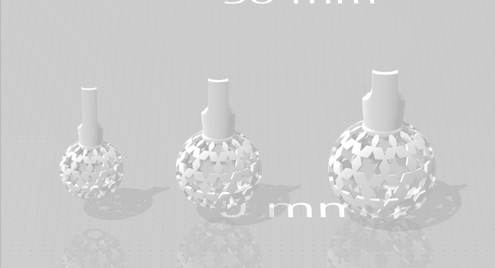 3 size stl beeds 3D print model_1