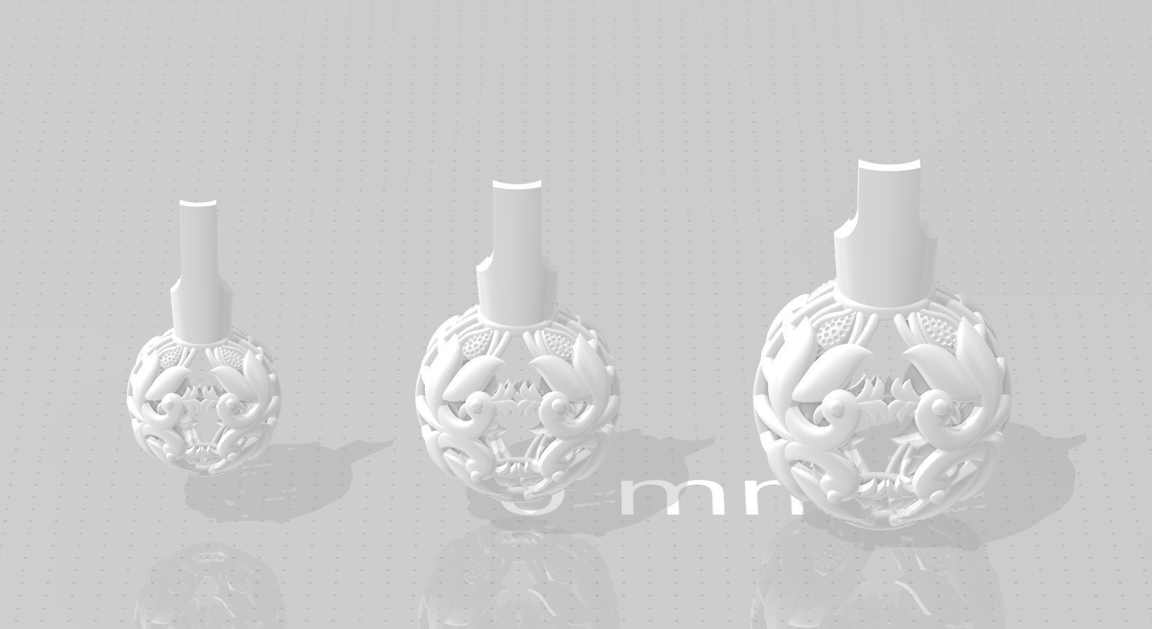 3 size stl beeds 3D print model_1