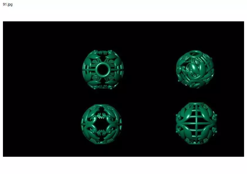 3 size stl beeds 3D print model_0