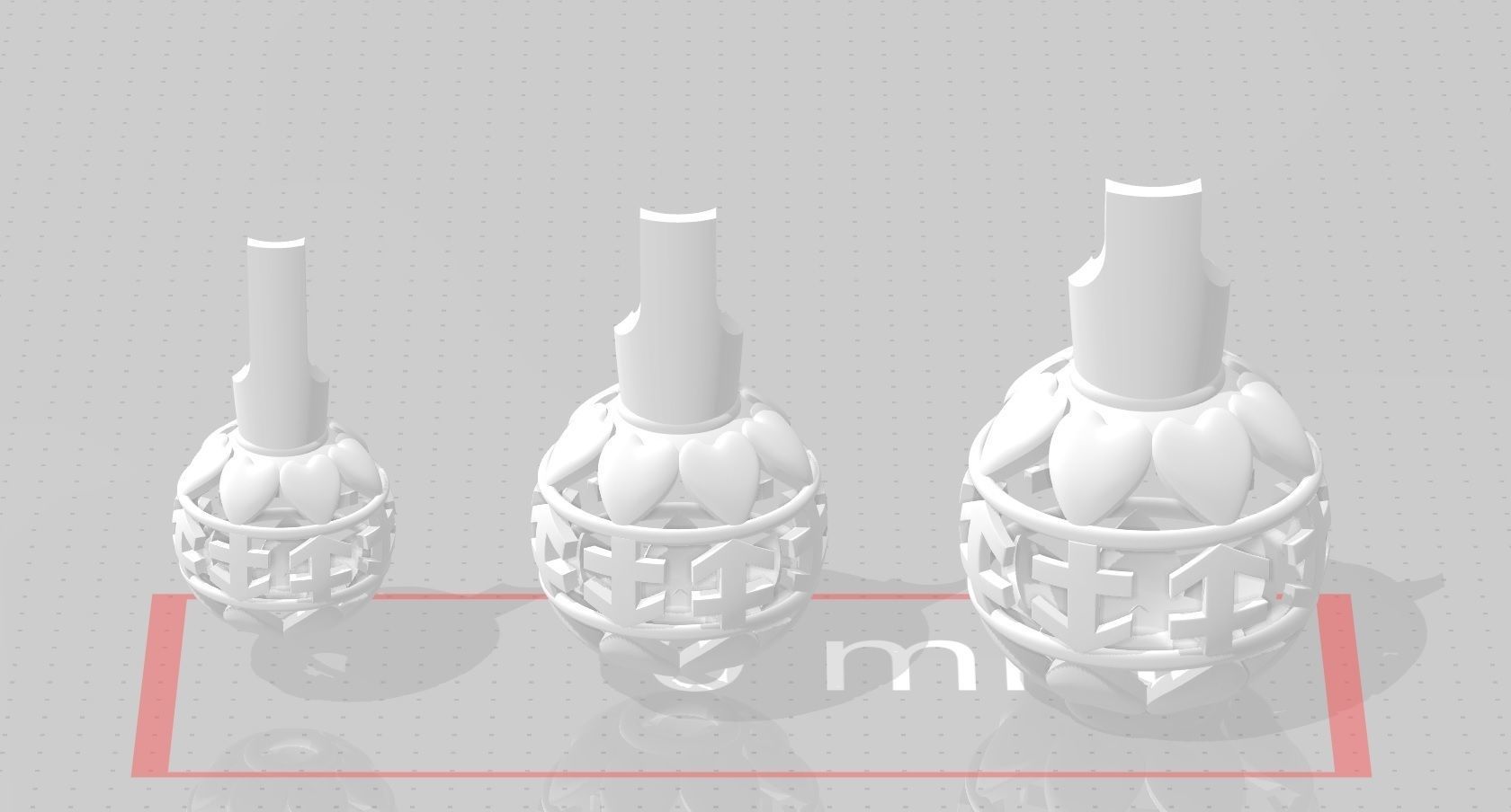 3 size stl beeds 3D print model_1