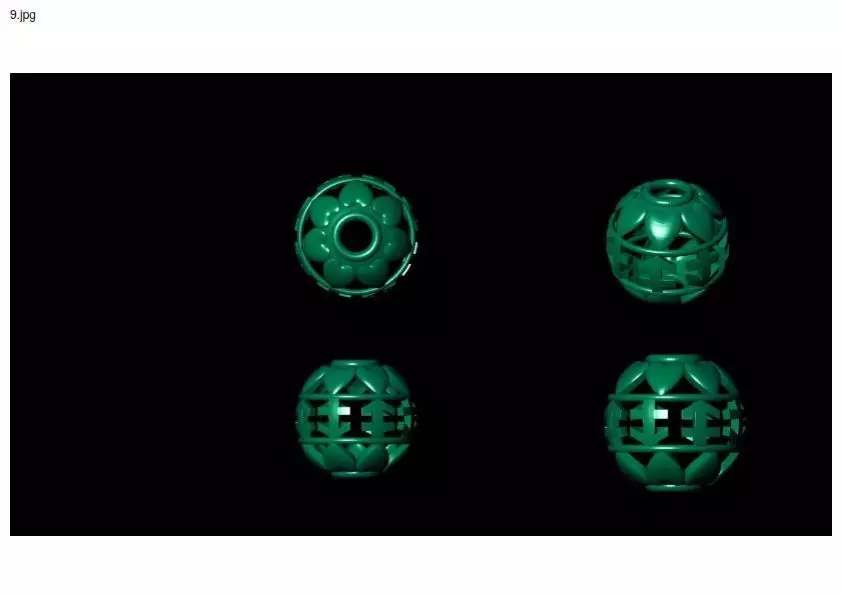 3 size stl beeds 3D print model_0