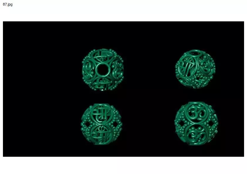 3 size stl beeds 3D print model_0