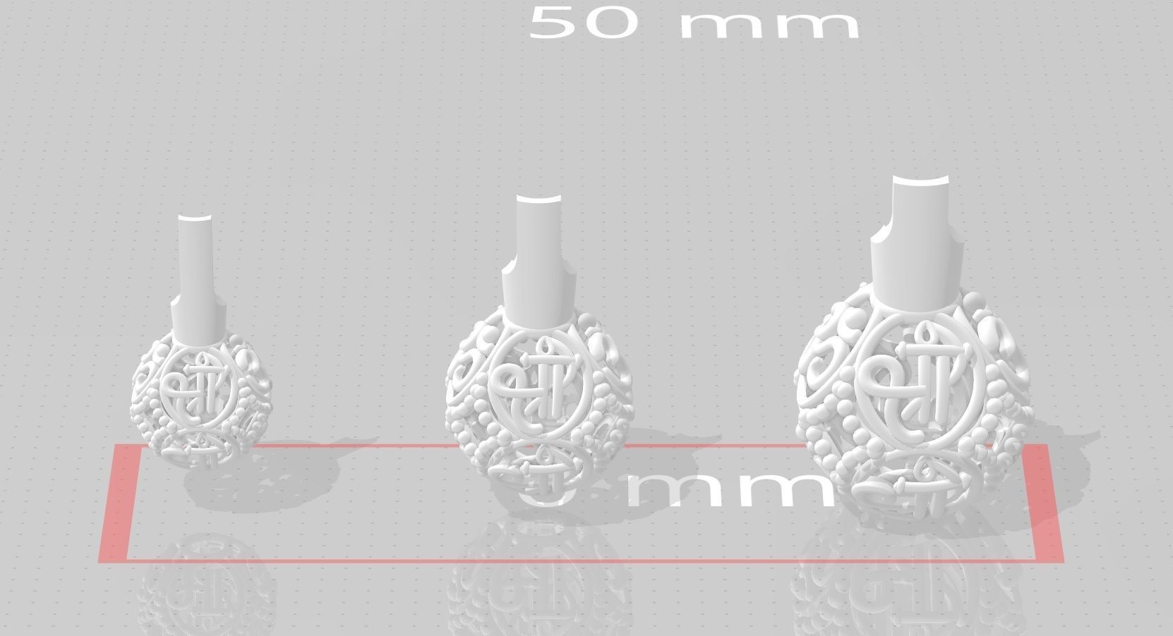 3 size stl beeds 3D print model_1