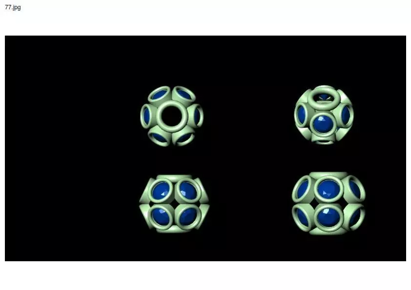 3 size stl beeds 3D print model_0