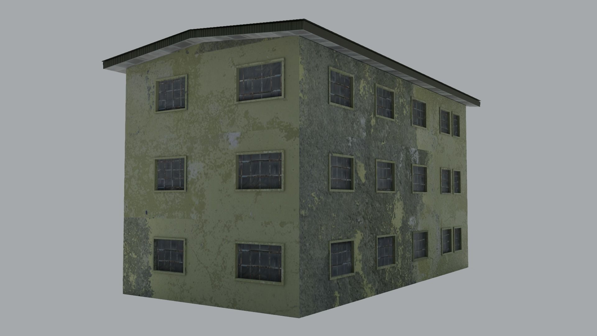 Old sub-urban house Free low-poly 3D model_3
