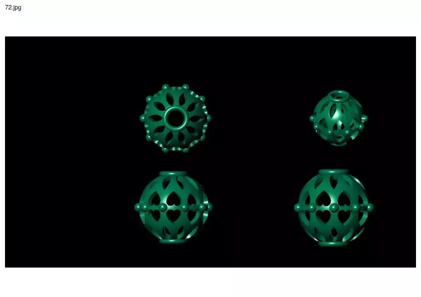 3 size stl beeds 3D print model_0