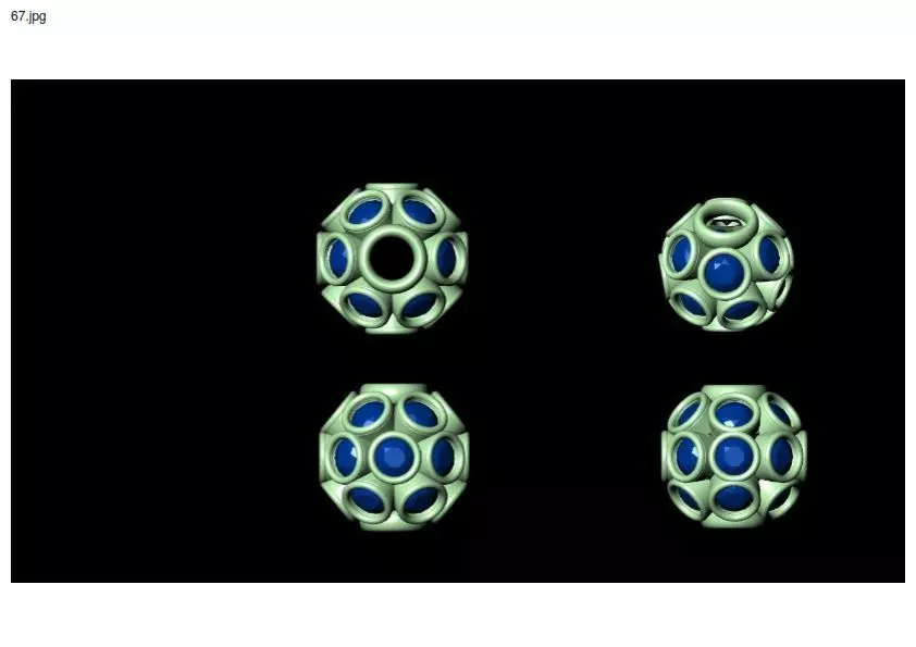 3 size stl beeds 3D print model_0