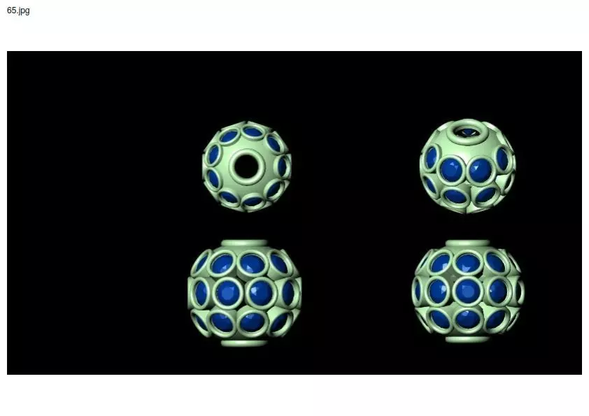 3 size stl beeds 3D print model_0