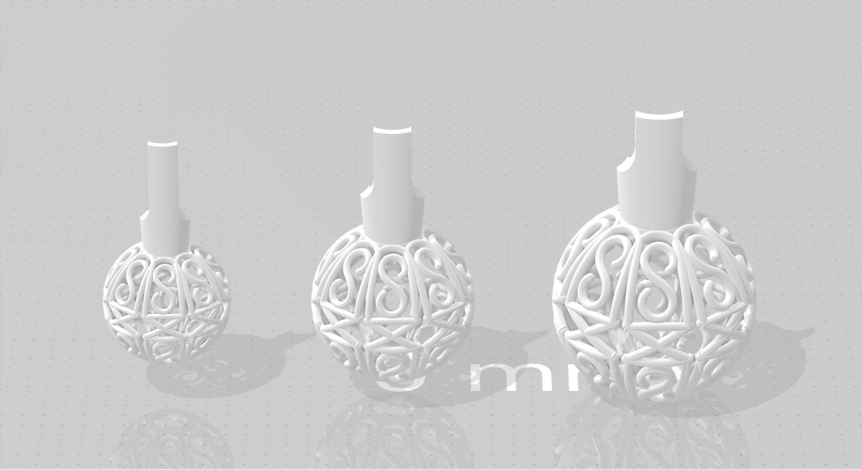 3 size stl beeds 3D print model_1