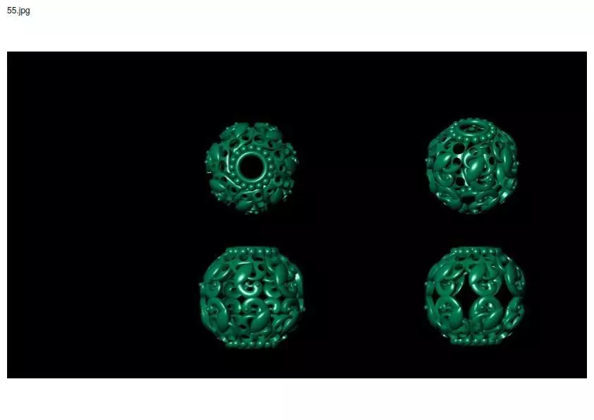 3 size stl beeds 3D print model_0