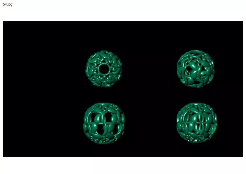 3 size stl beeds 3D print model_0