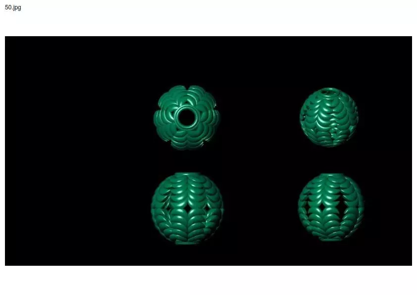 3 size stl beeds 3D print model_0