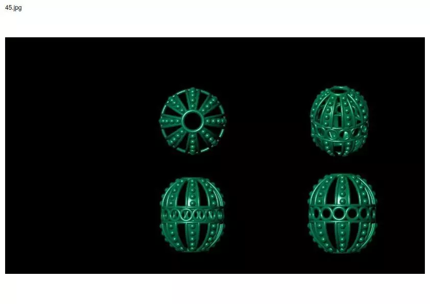 3 size stl beeds 3D print model_0