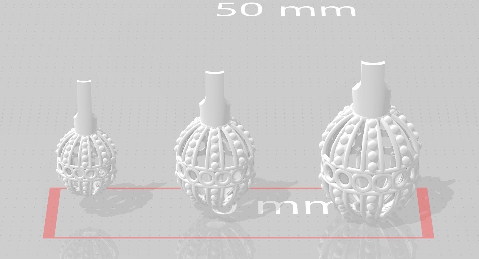 3 size stl beeds 3D print model_1