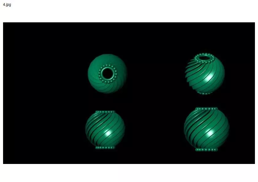 3 size stl beeds 3D print model_0