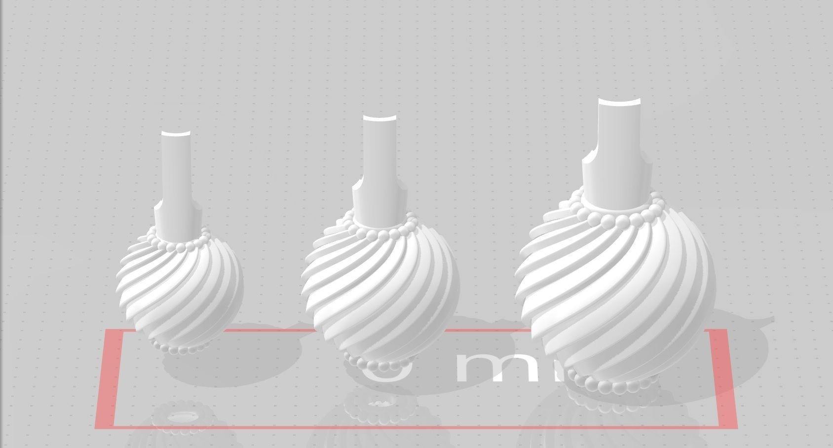 3 size stl beeds 3D print model_1