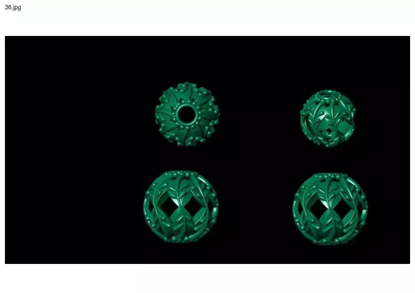 3 size stl beeds 3D print model_0