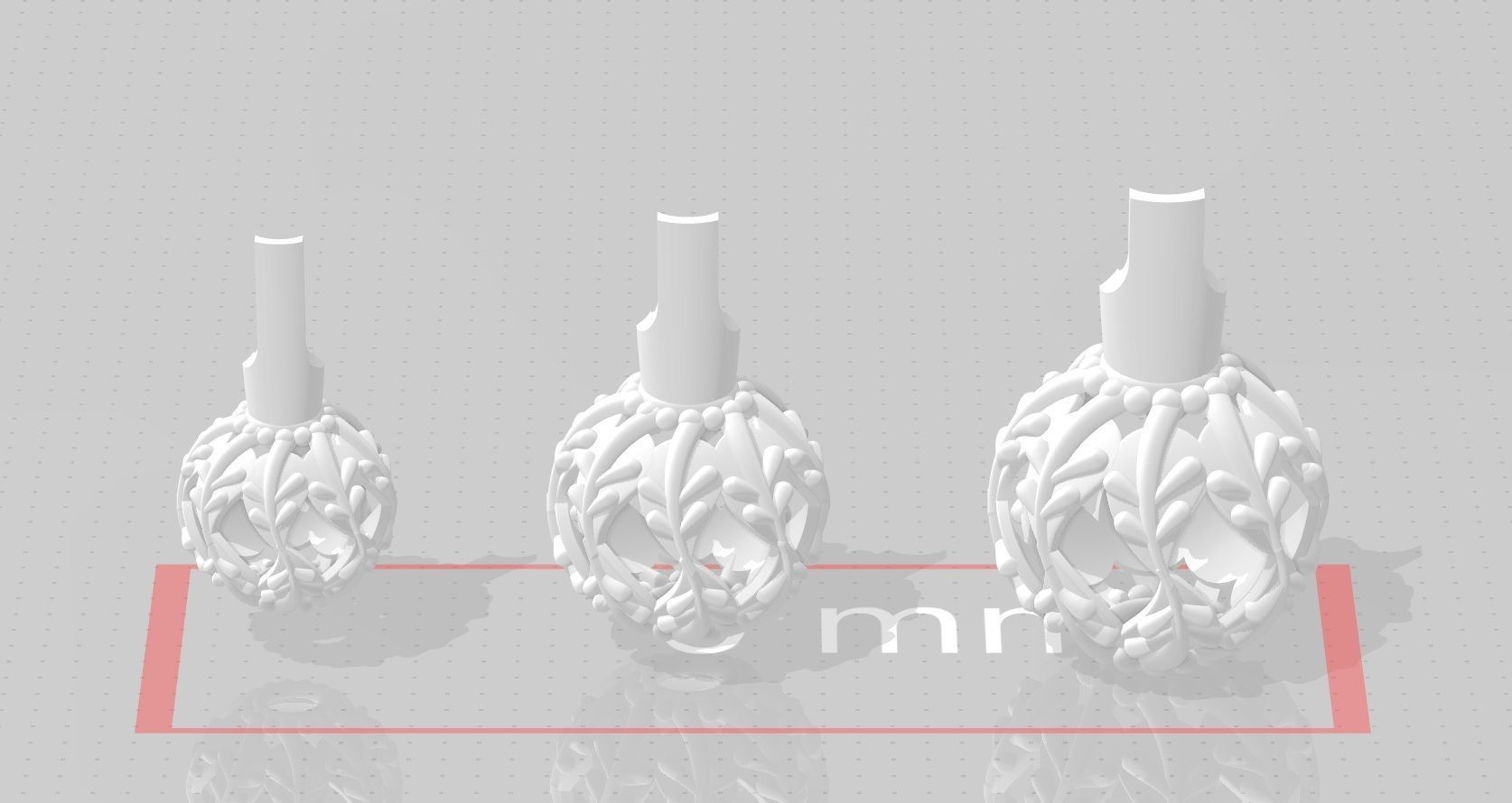 3 size stl beeds 3D print model_1