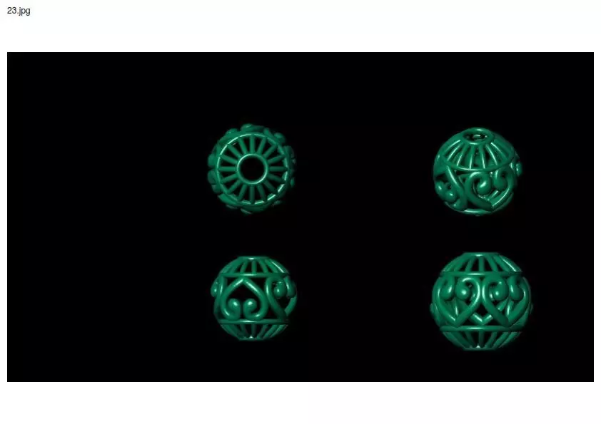 3 size stl beeds 3D print model_0