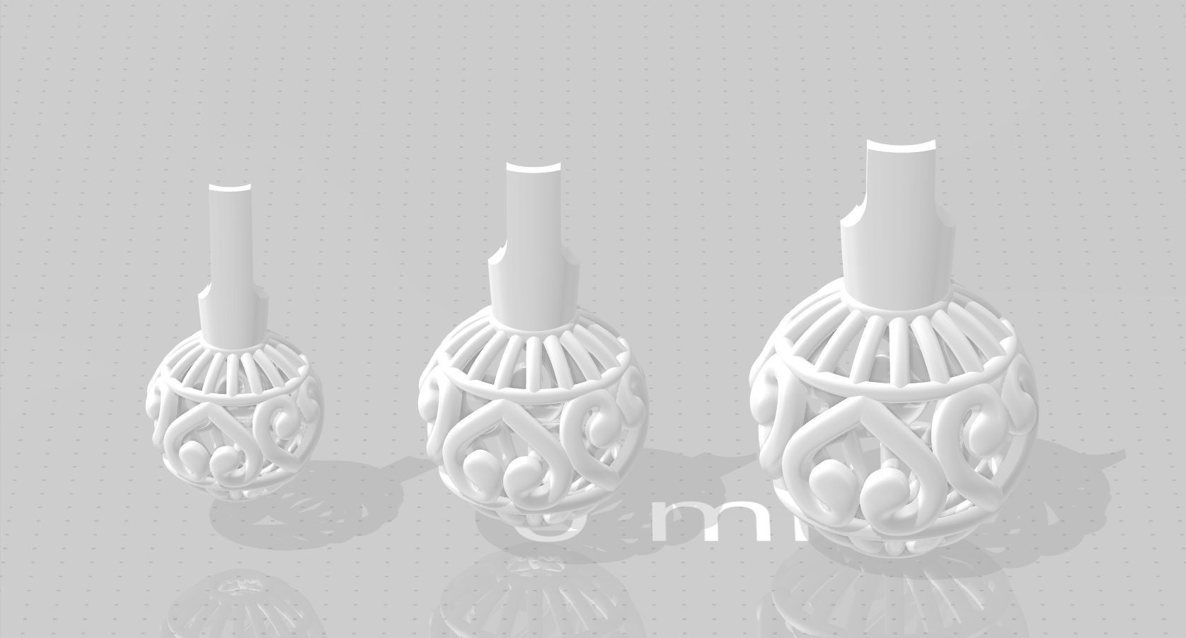 3 size stl beeds 3D print model_1