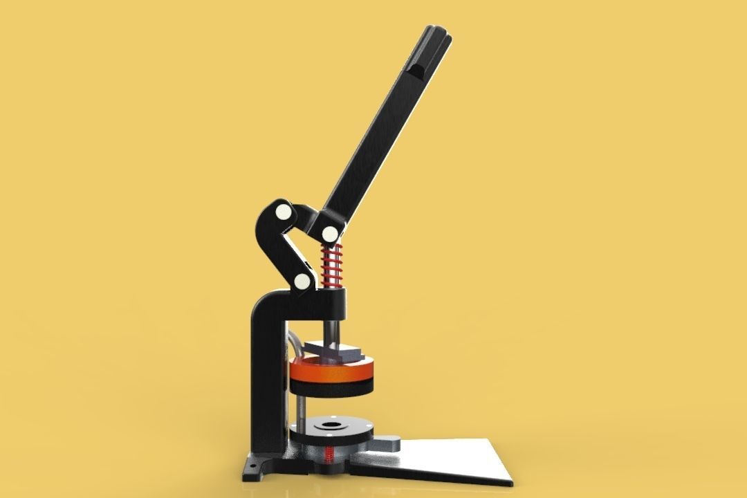 BUTTON BADGE PIN PUNCH PRESS  MAKER MACHINE TOOL 3D model